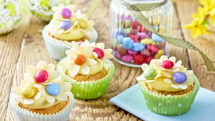 Rozkvetlý jarní cupcake