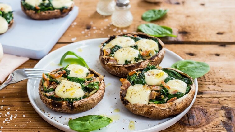 Plnené šampiňóny