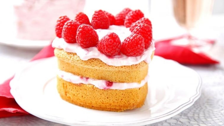 Zamilovaný dort s malinami