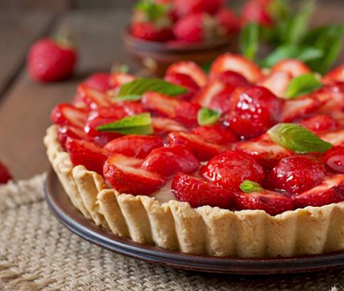 Hovězí koláč s jahodovo-kečupovým krémem