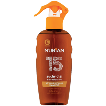 Nubian Suchý olej na opalování SPF15**