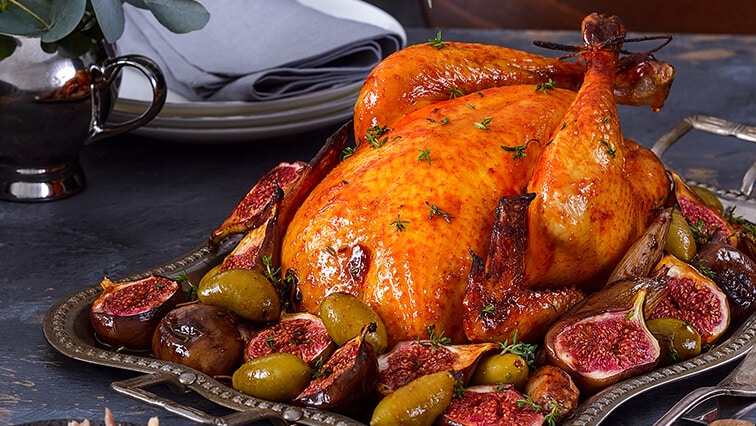 Pečené kura na figách s ančovičkovým maslom