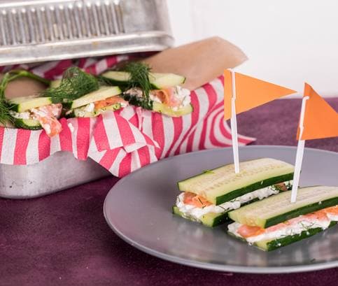 Bezgluténový uhorkový sendvič