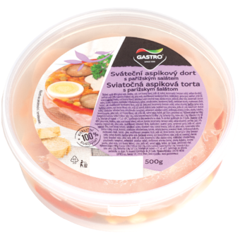 Gastro Sváteční aspikový dort s pařížským salátem