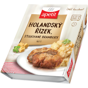 Apetit Holandský řízek, šťouchané brambory