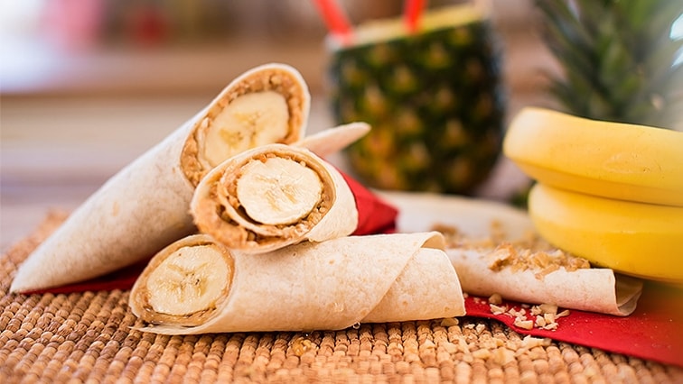 Banánový hotdog s orieškami