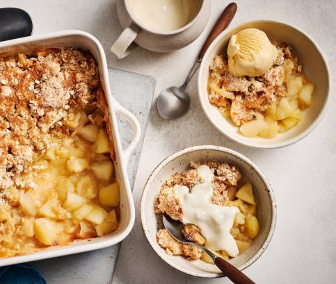 Könnyű almás crumble süti