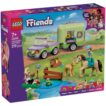 LEGO® Friends 42695 Přívěs s koněm a hříbětem