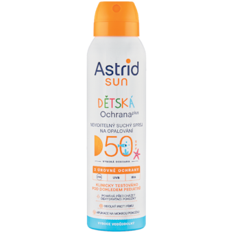 Astrid Sun Dětský neviditelný suchý sprej na opalování SPF 50