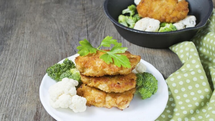 Zeleninové řízky s brokolicí a květákem