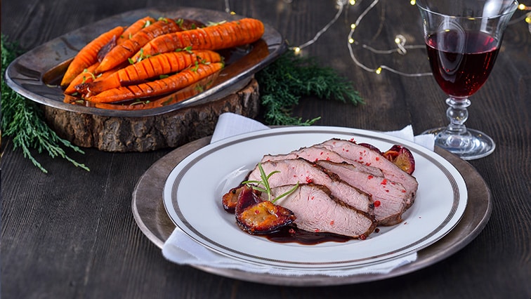 Hovězí kýta s pikantní švestkovou omáčkou