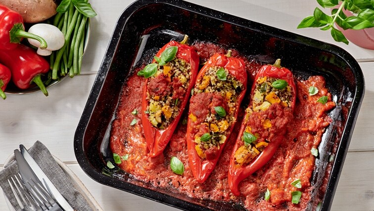 Pečená vegetariánska plnená kapia