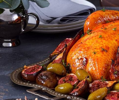 Pečené kura na figách s ančovičkovým maslom 