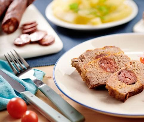 Pečená fašírka s klobásou