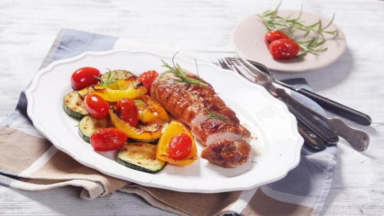 Vepřová panenka s grilovanou zeleninou