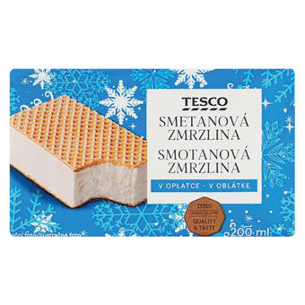 Tesco Smetanová zmrzlina v oplatce