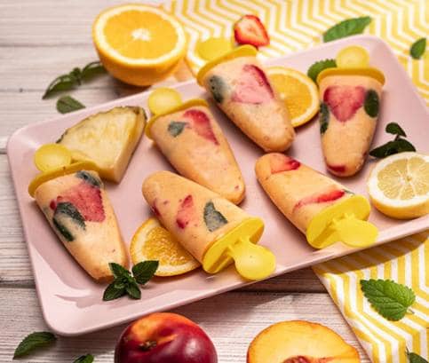 Ovocné nanuky s jogurtom a mätou