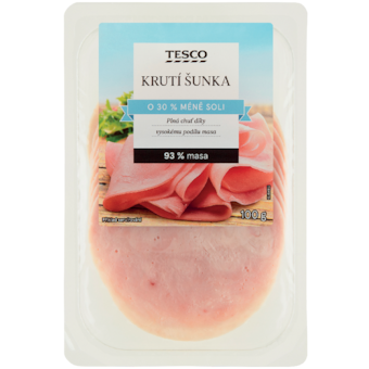 Tesco Krůtí šunka se sníženým obsahem soli