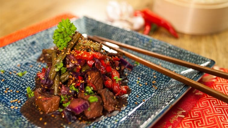 Bravčové pliecko so zeleninou