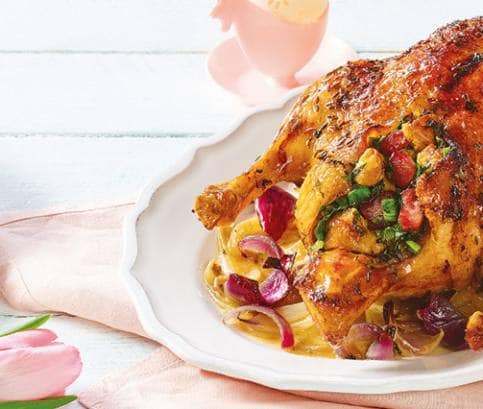 Slavnostní kachna s velikonoční nádivkou