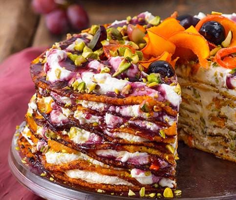 Dýňový palačinkový dort