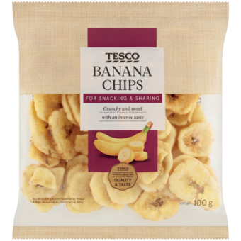 Tesco Banán fritovaný kandovaný plátky