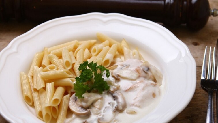 Tejszínes-gombás ragu