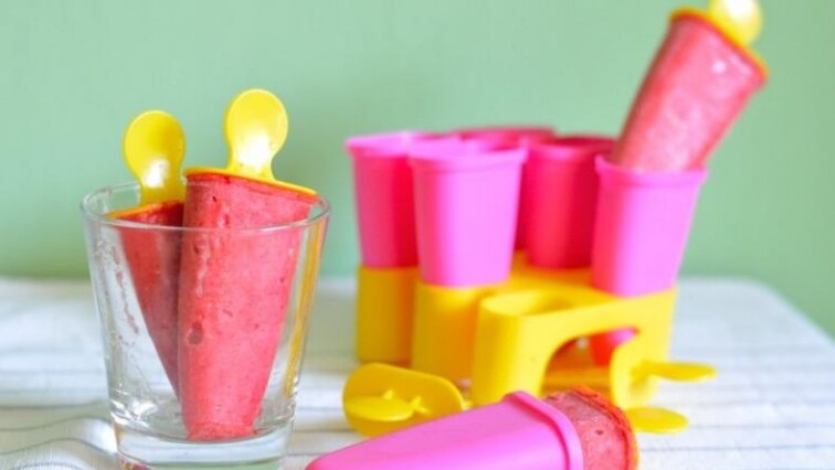 Jahodovo-banánové nanuky