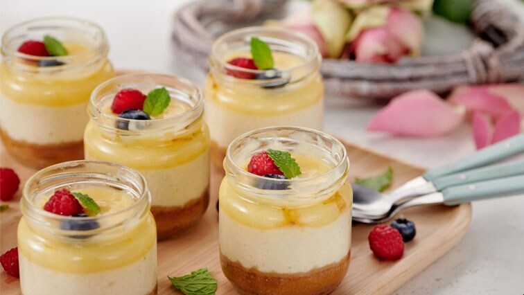 Mini cheesecaky v zaváraninových pohárikoch