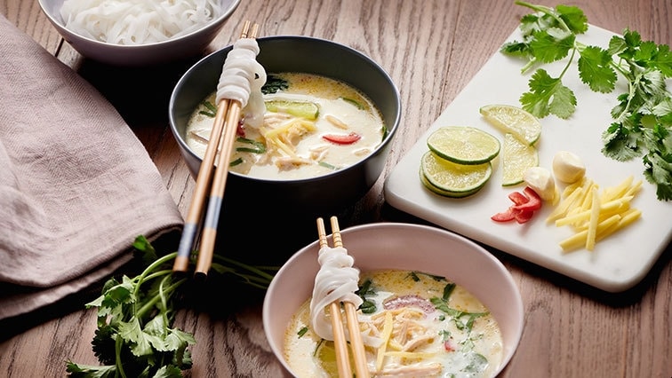 Thajská kokosová polievka