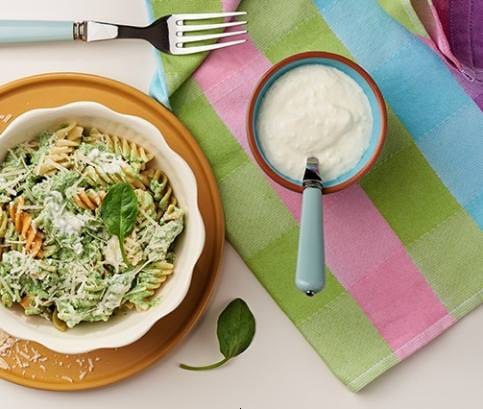 Háromszínű spenótos tészta