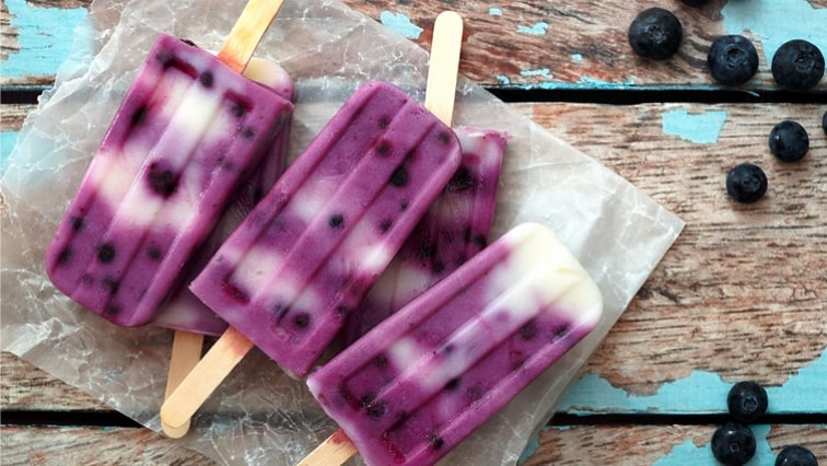 Domáce čučoriedkové nanuky