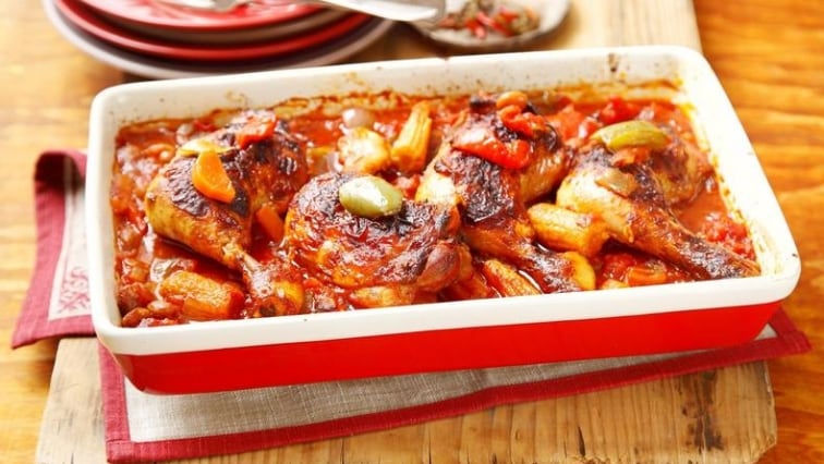 Kuřecí stehna s mexickou zeleninou