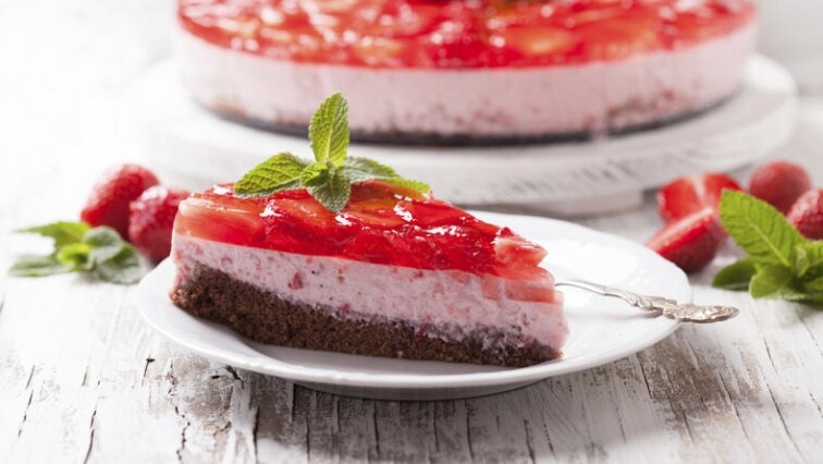 Jahodový koláč s tvarohovou náplní