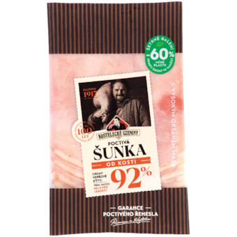 Kostelecké Uzeniny Poctivá šunka od kosti