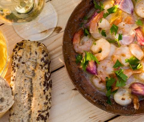 Recept na krevety na cesnaku a masle