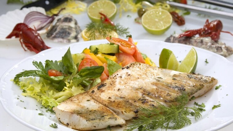 Grilovaný okoun s bylinkami