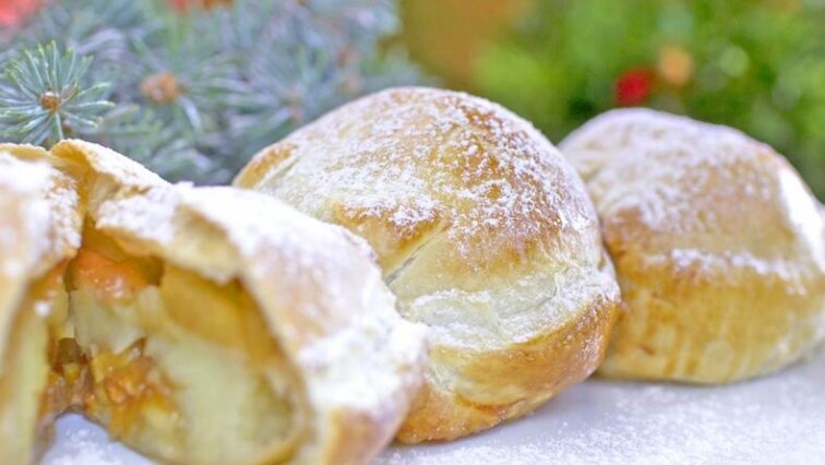 Pečená jablka v županu plněná citrusovo-oříškovou náplní