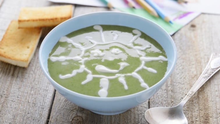 Špenátová krémová polévka pro děti
