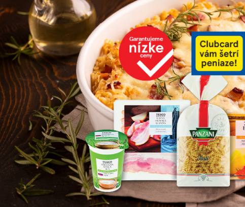 Zapekané cestoviny so slaninou a syrom