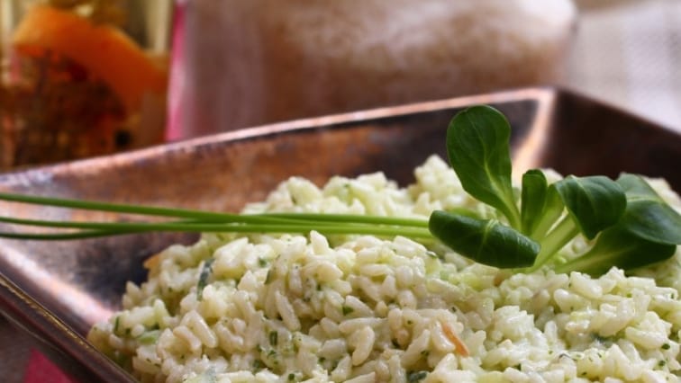 Zöldfűszeres rizottó
