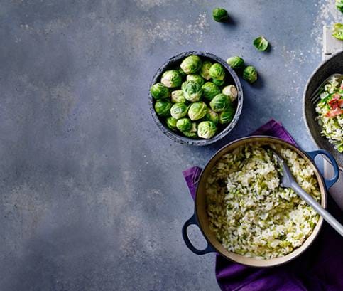 Rizoto s ružičkovým kelom a parmezánom