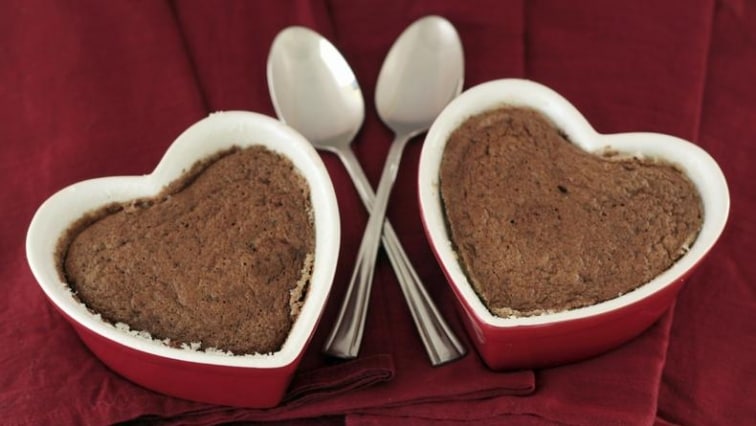 Kakaový dezert s vlašskými ořechy pro dva