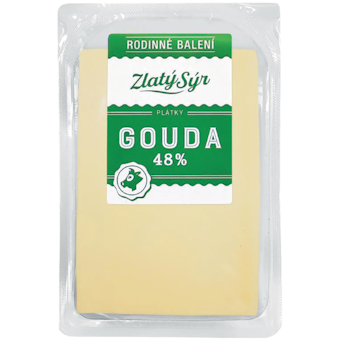 Zlatý Sýr Gouda plátky 48%