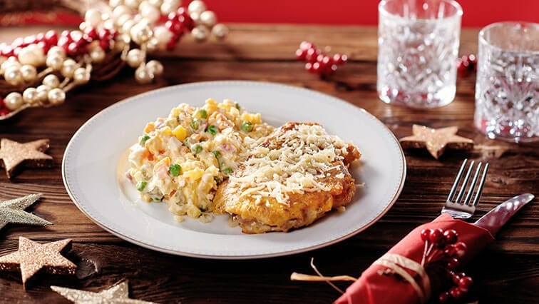 Černohorský řízek s majonézovým salátem