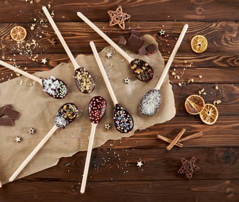 Forró csokoládés kanalak