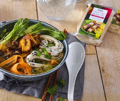 Vegán miso ramen tofuval 