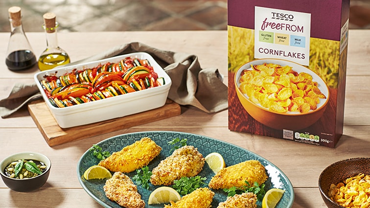 Kuřecí prsa obalovaná v kukuřičných lupíncích