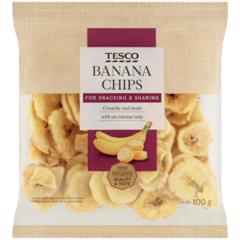 Tesco Banán fritovaný kandovaný plátky
