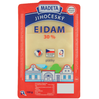 Madeta Jihočeský Eidam plátky 30%